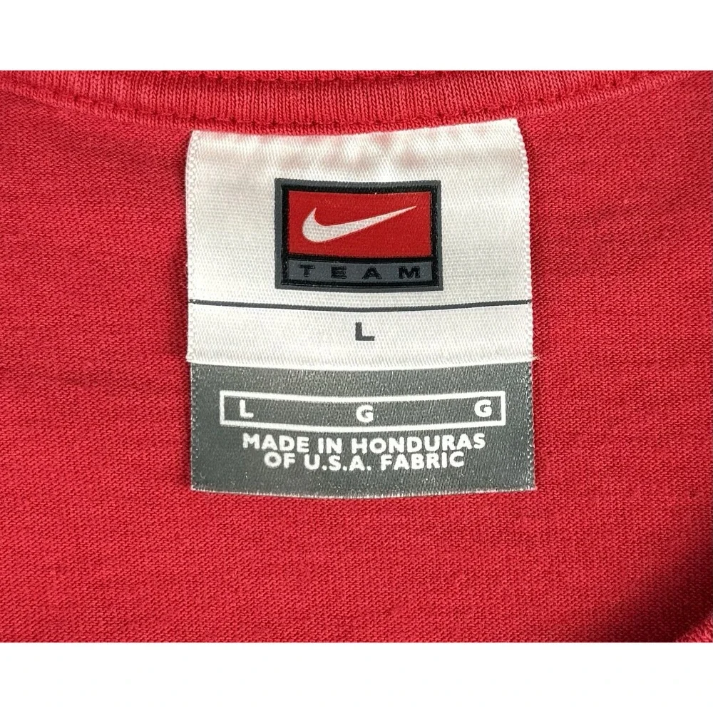Nike Team Boston Red Sox Baseball T Shirt Mens Large Red MLB Vintage Swoosh